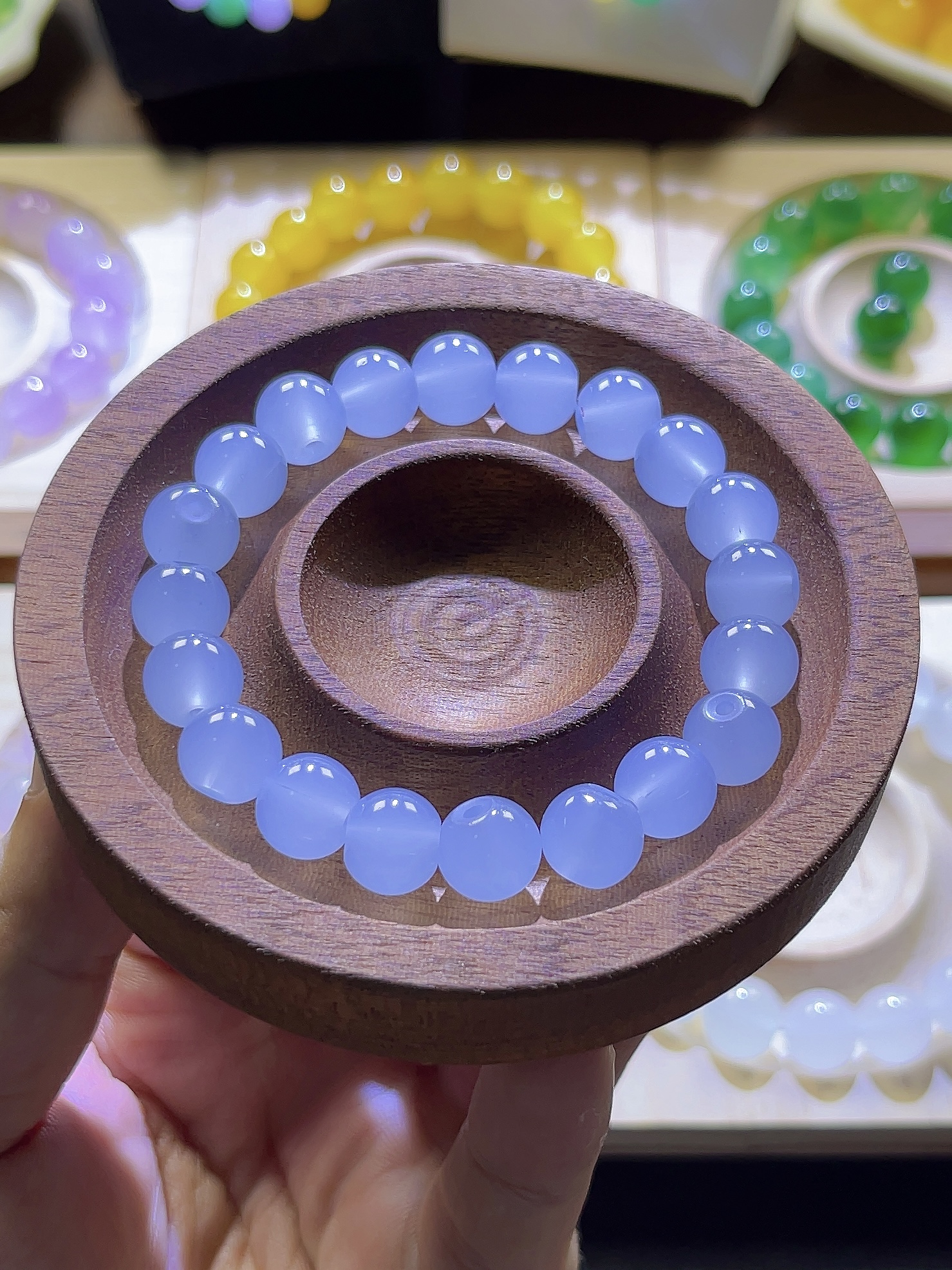 正品F卡10MM缅A天空蓝珠串多样性发一（bb010)