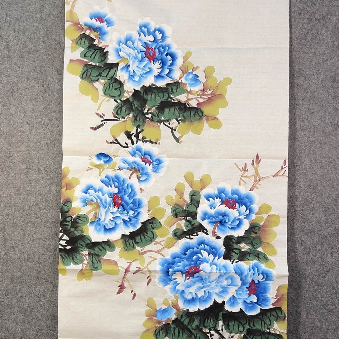 国画565 牡丹之歌中写有两位诗人和他