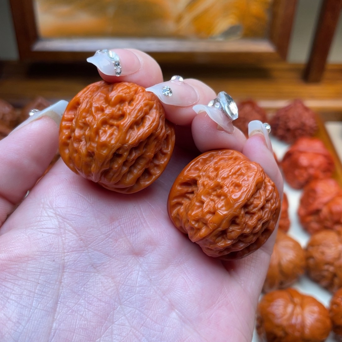 文玩核桃把件磨盘 33