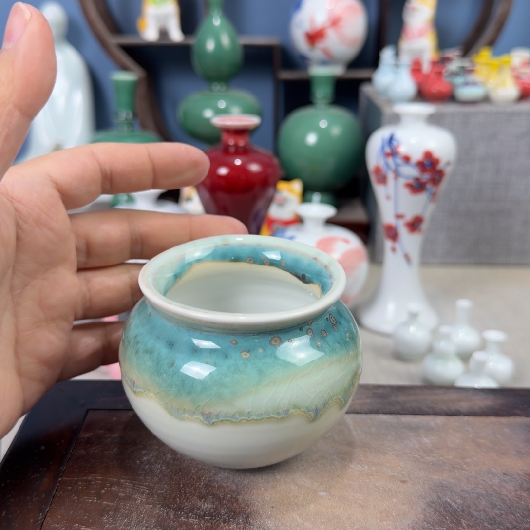 陶瓷手工小花器摆件