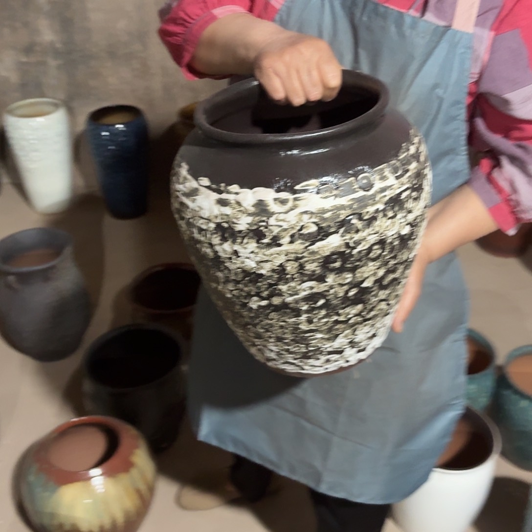 紫砂花盆口20高30一个