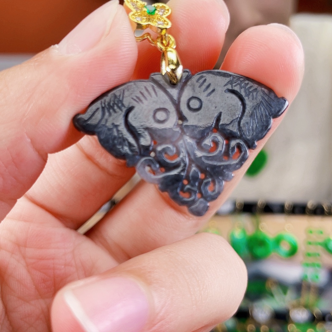 翡翠未镶嵌耳饰饰品