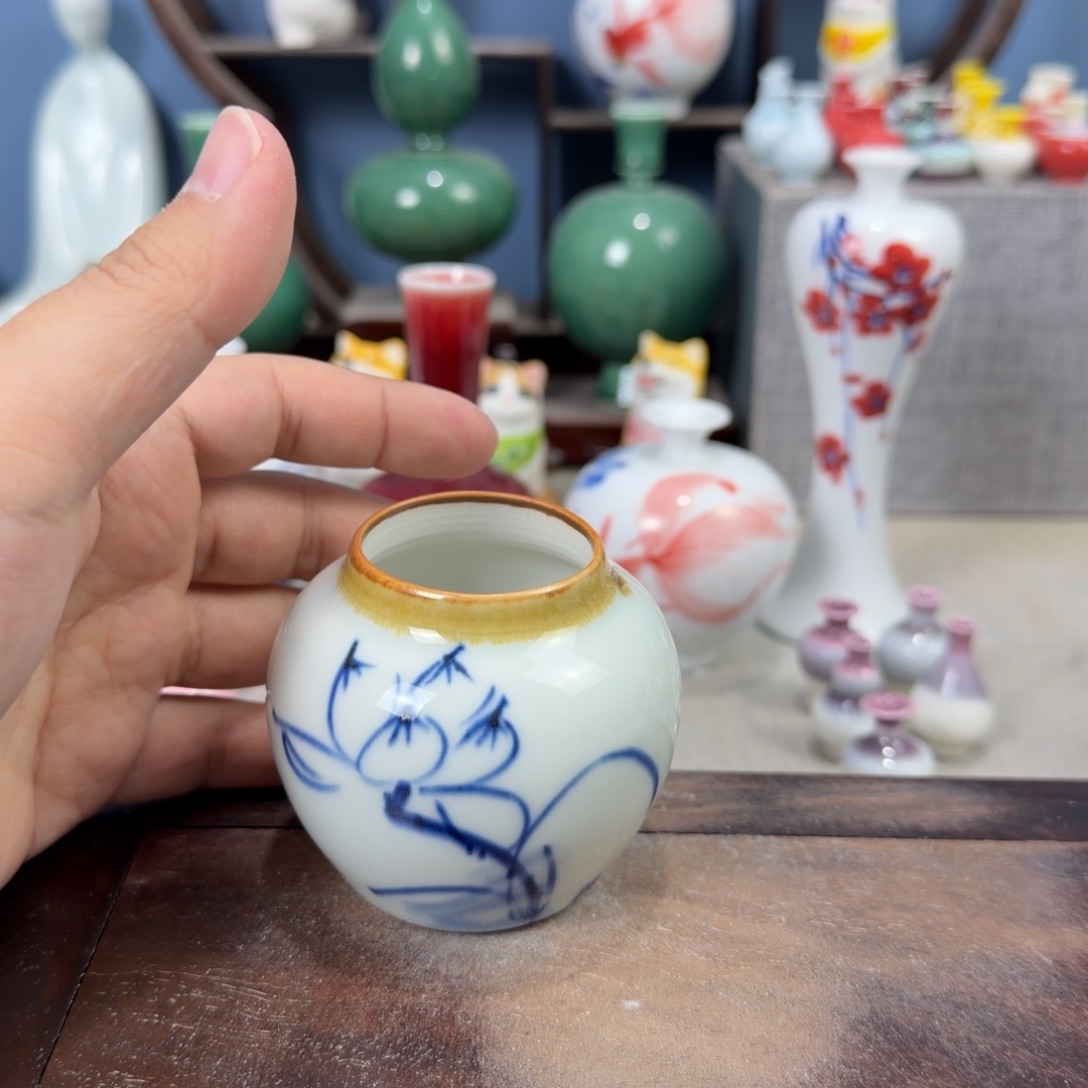 陶瓷手工小花器摆件
