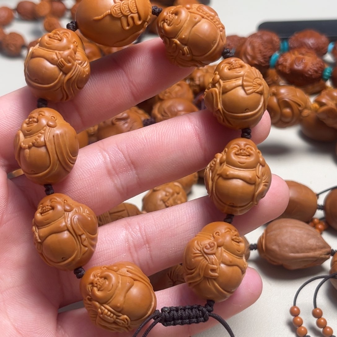 橄榄核吊坠用****4光背弥勒