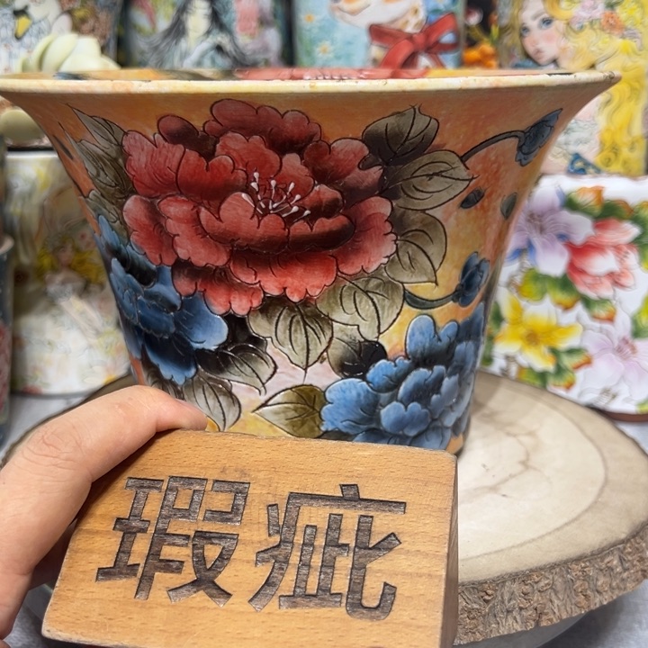 景德镇红陶精品手绘陶瓷