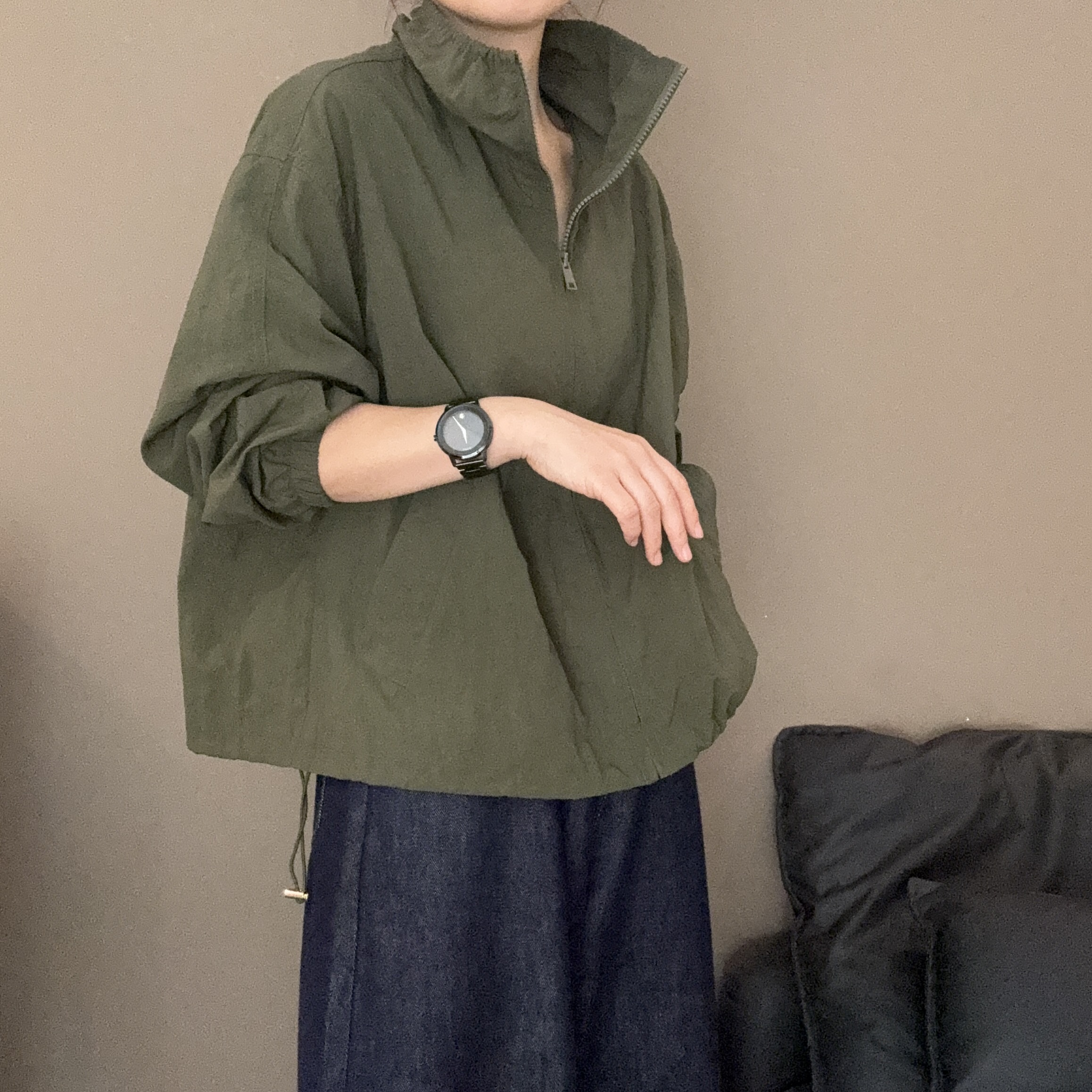 24073-春秋季新款百搭休闲韩版舒适潮流短款外套
