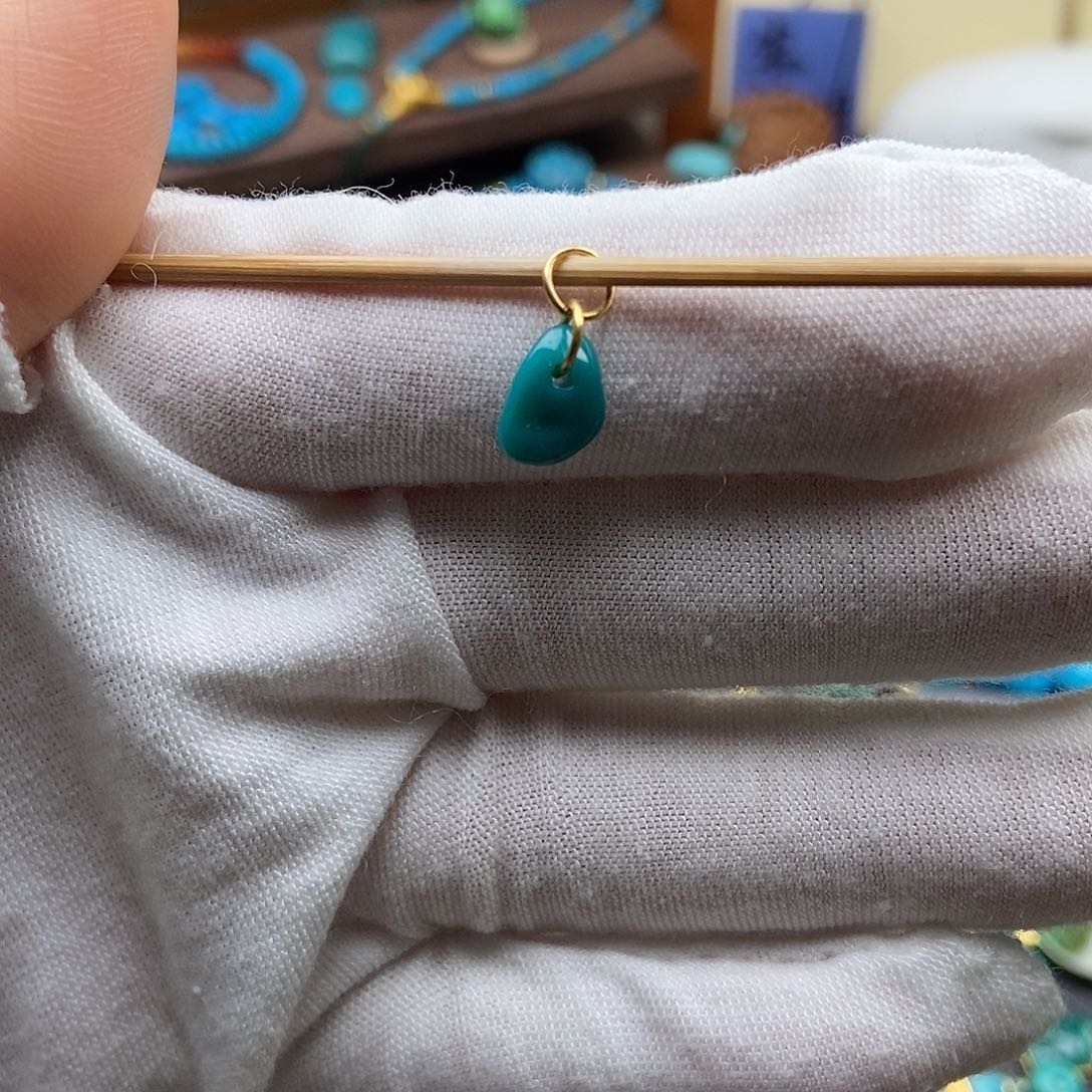 C***s绿松石18K金镶嵌绿松石配饰h