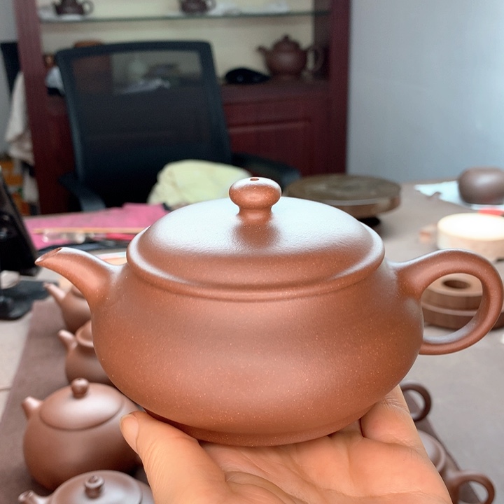 茶壶紫砂小**生紫泥，明炉，220c c