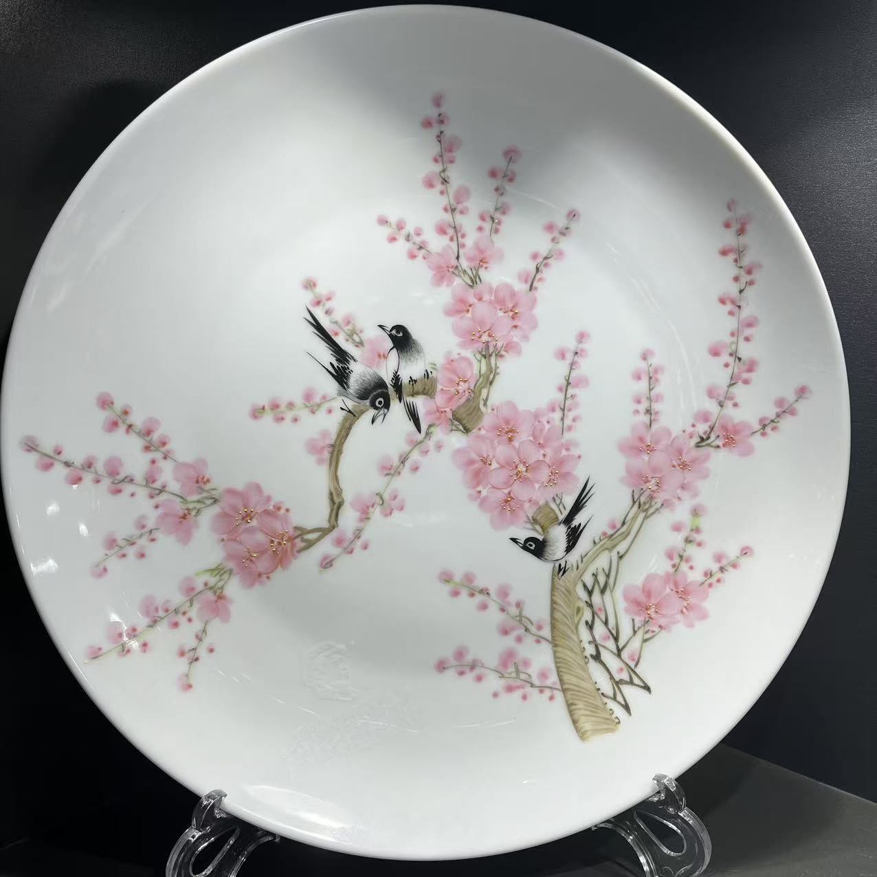 【文燕专属】景德镇水点桃花陶瓷赏盘