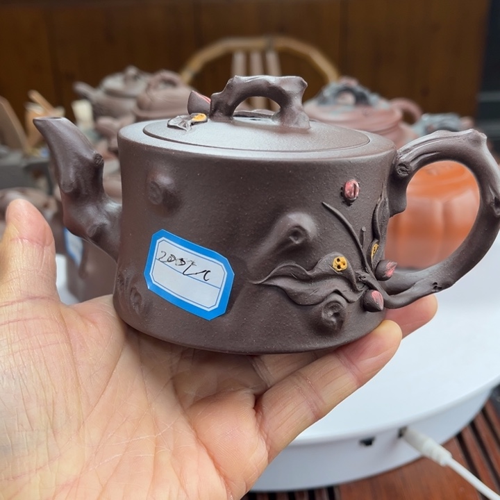 紫砂茶壶紫砂花茶