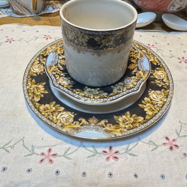 外贸尾单陶瓷餐具微瑕三件套