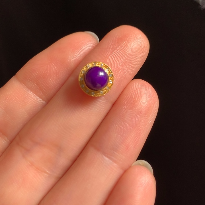 苏纪石（舒俱来）吊坠18K金镶嵌