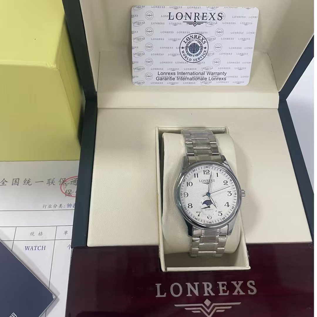 LONREXS/名匠月相/表径42mm/全自动机械表/
