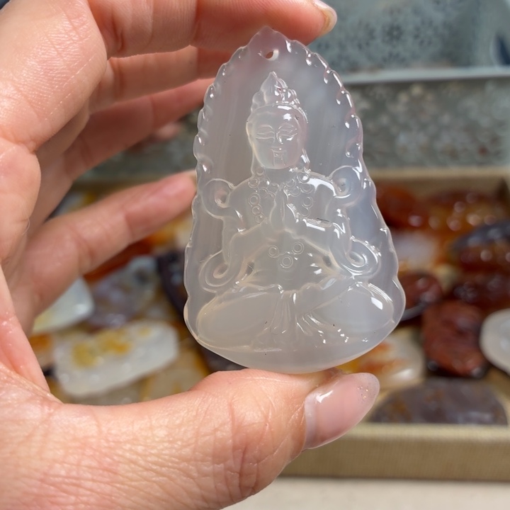 玛瑙/玉髓未镶嵌吊坠(不含链)
