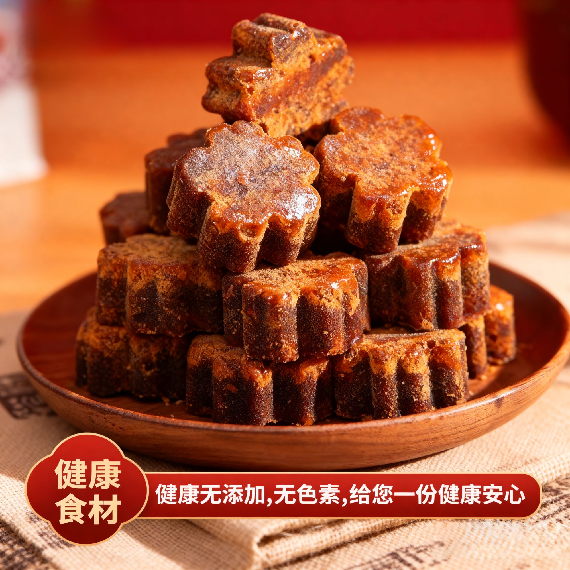 广西非遗手工红糖传统古法甘蔗独立包装红糖块姜茶大姨妈专用气血
