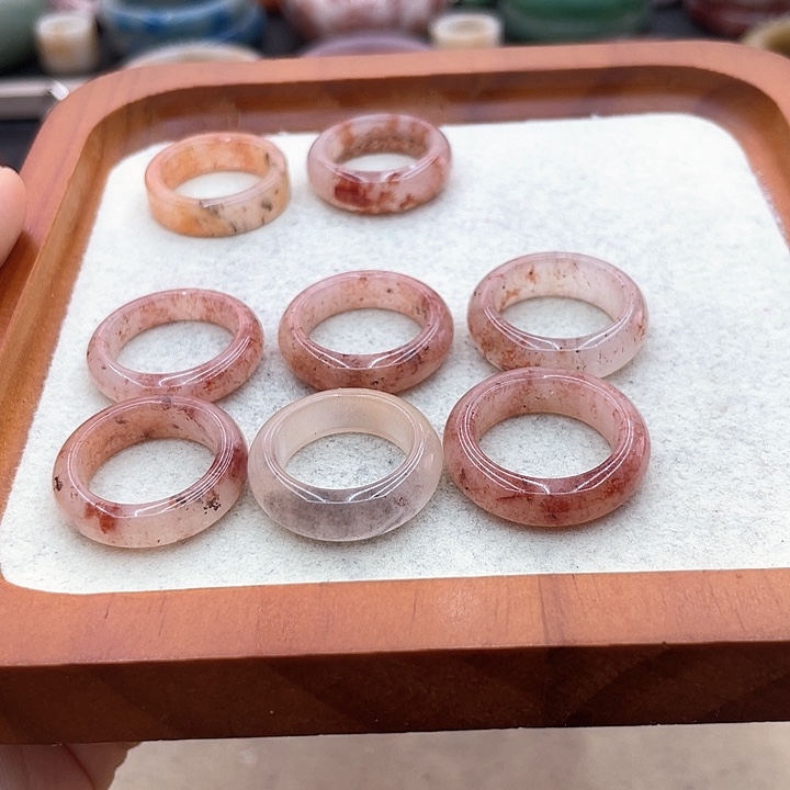 石英质玉圈口54未镶嵌爆***果