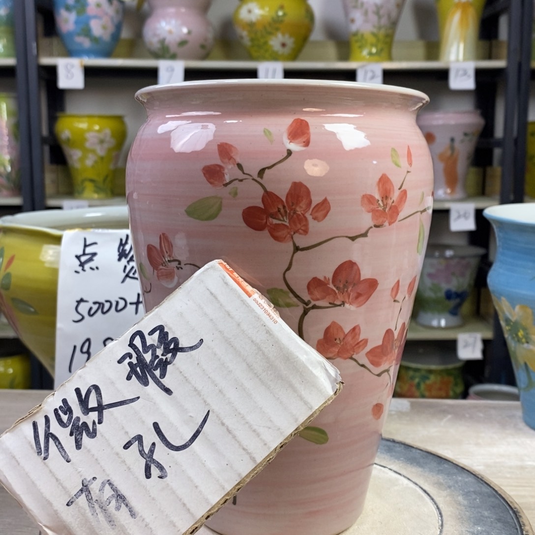 景德镇手工手绘陶瓷花盆