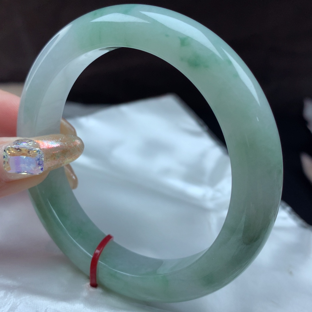 翡翠手镯未镶嵌可**甜435016，