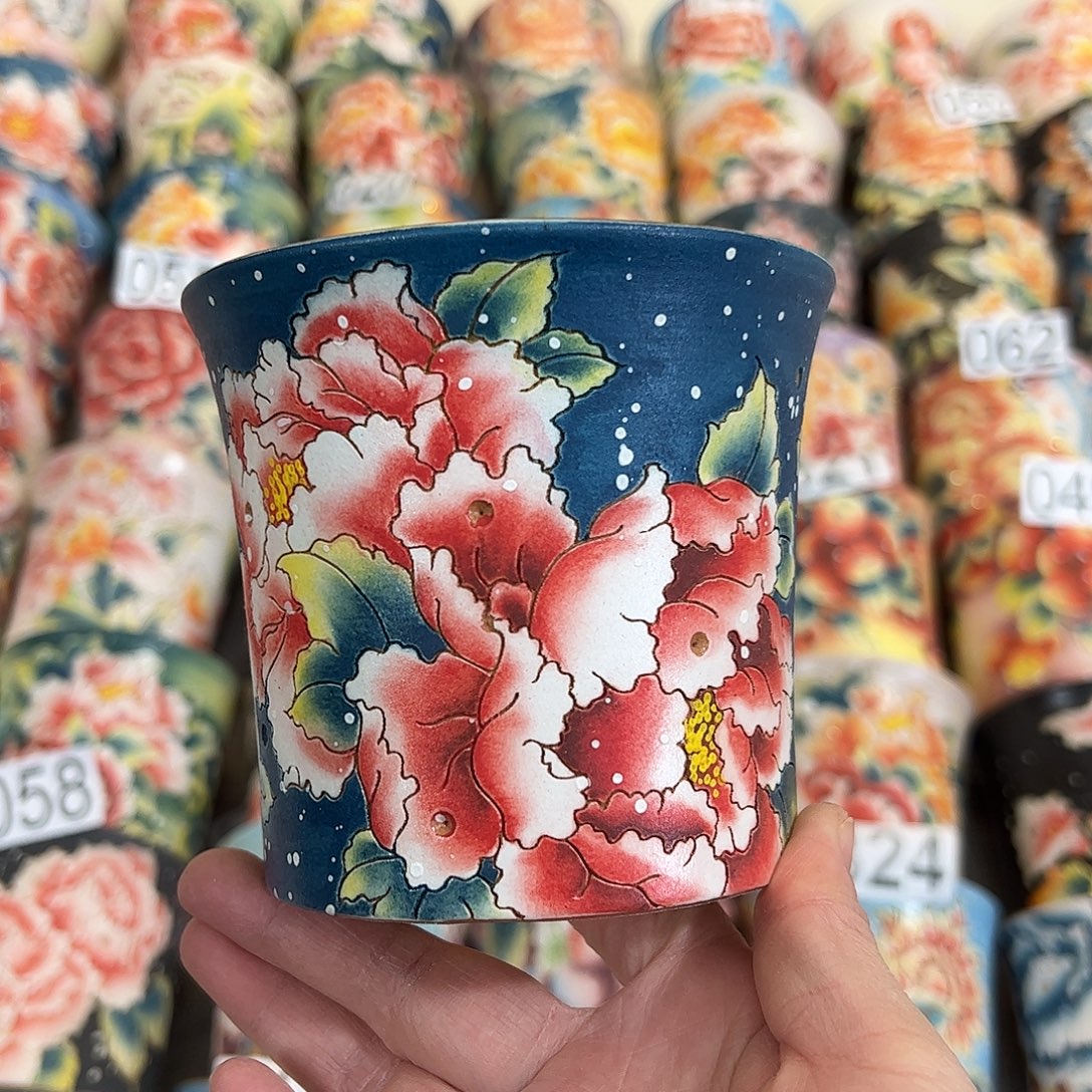 景德镇炫彩手绘口10.5高10