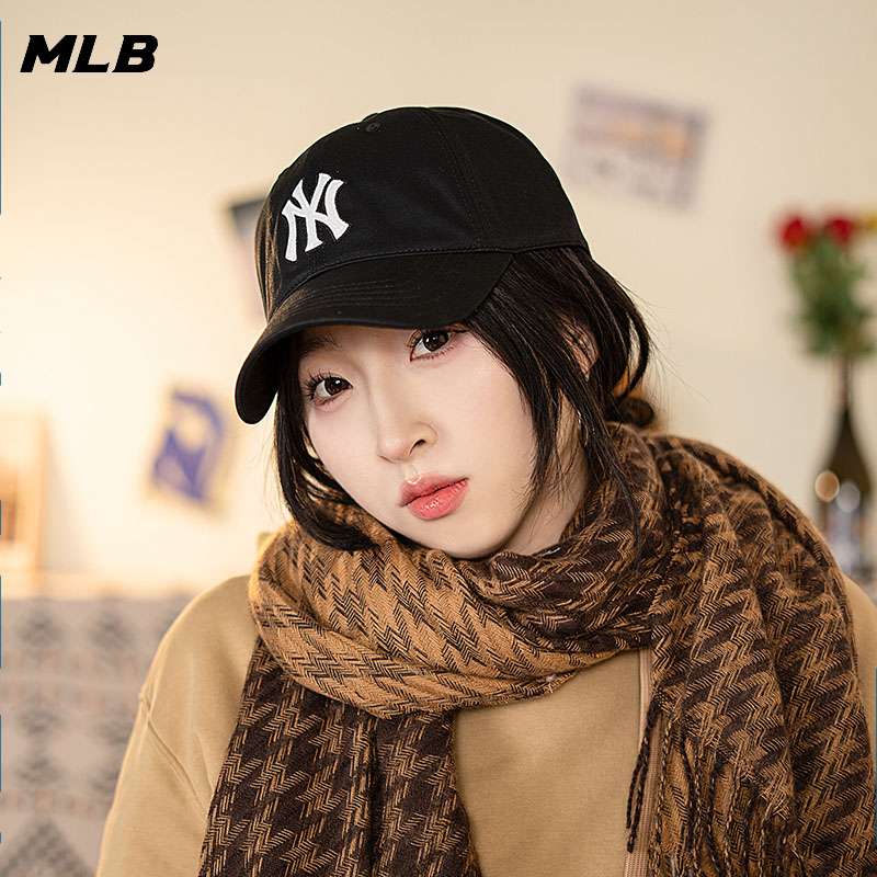 MLB休闲帽男帽女帽202新款黑色时尚棒球帽遮阳运动帽潮 3ACPB064N