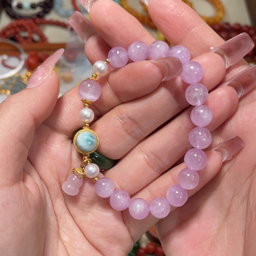 锂辉石1未镶嵌手串