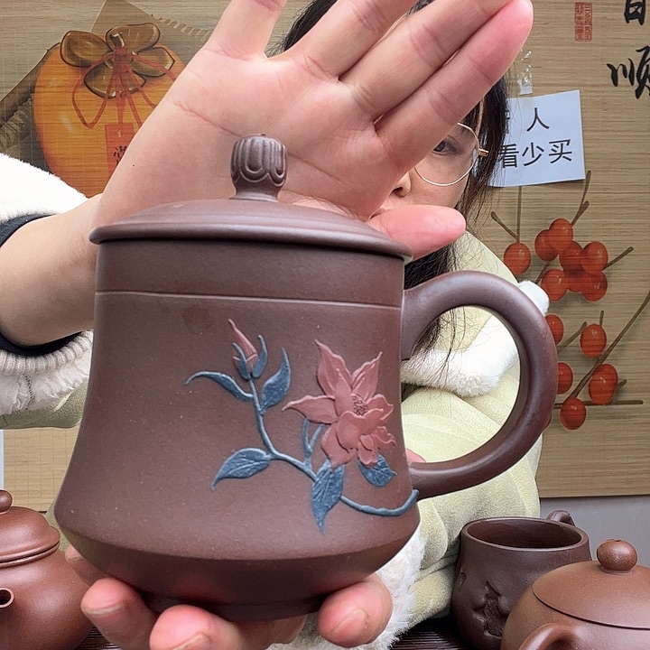 紫砂茶杯原矿紫砂杯