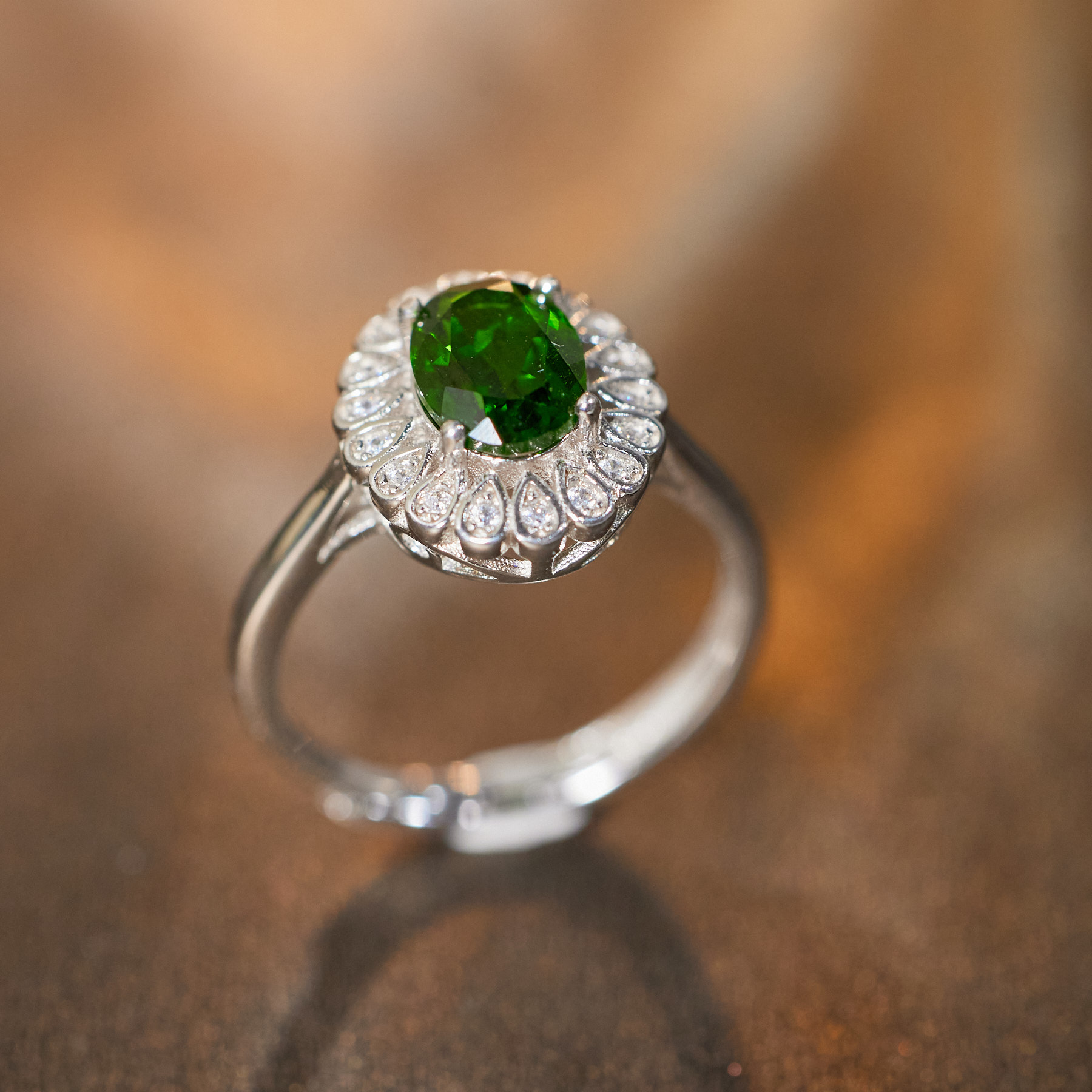 【玉峰珠宝丨安娜严选】透辉石戒指S925银【W9032】多样性发一