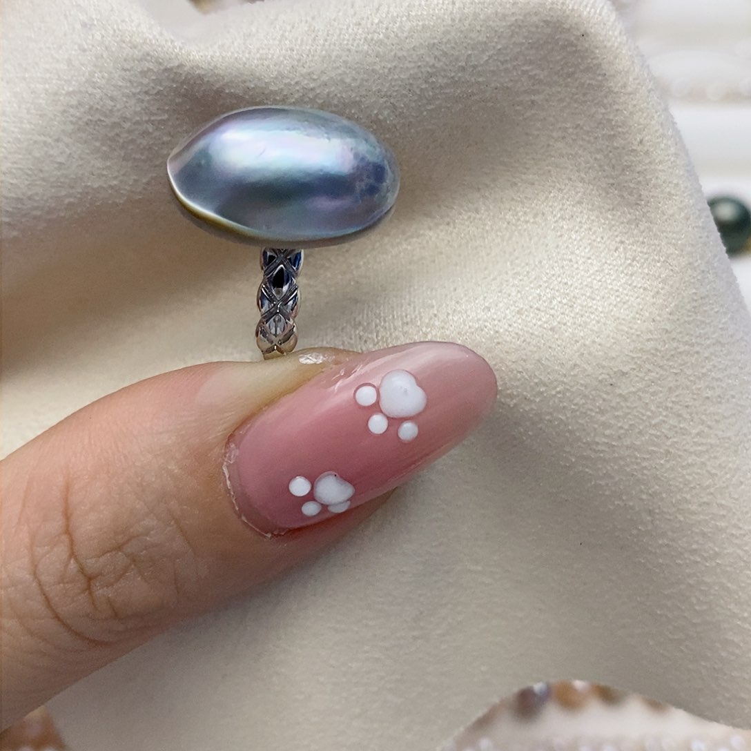 【闪购商品】拼合珍珠（马贝珠）戒指银S925镶嵌