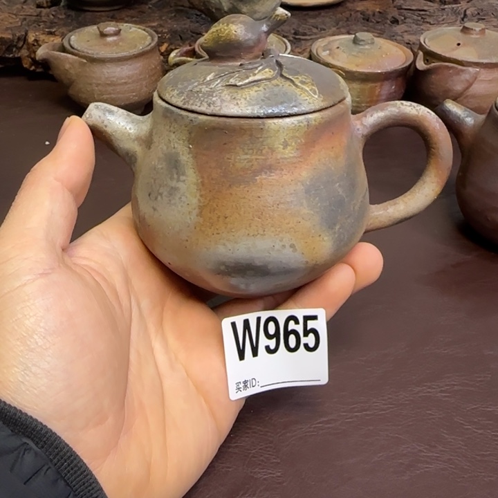 明光窑 后手壶备前烧作品