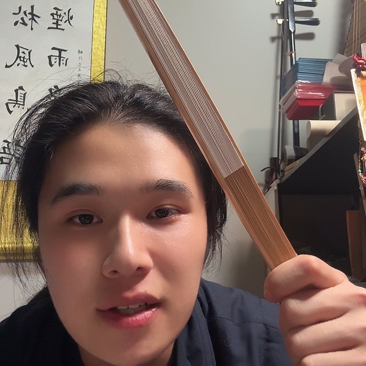 石英石纯铜手工扇子