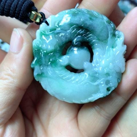 翡翠颈饰未镶嵌天然缅甸翡翠a货