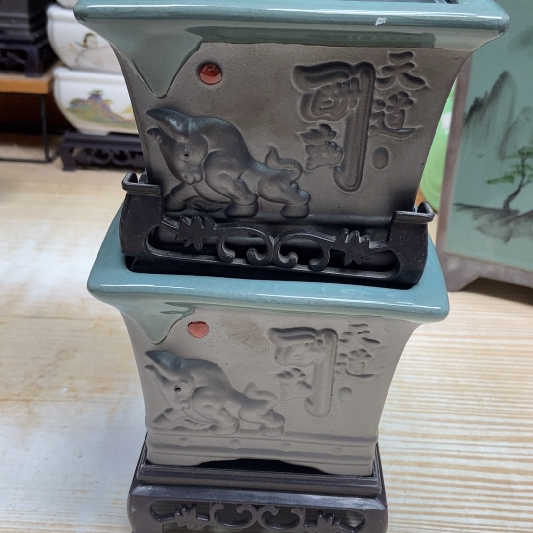 瓷片陶瓷花盆陶瓷艺术