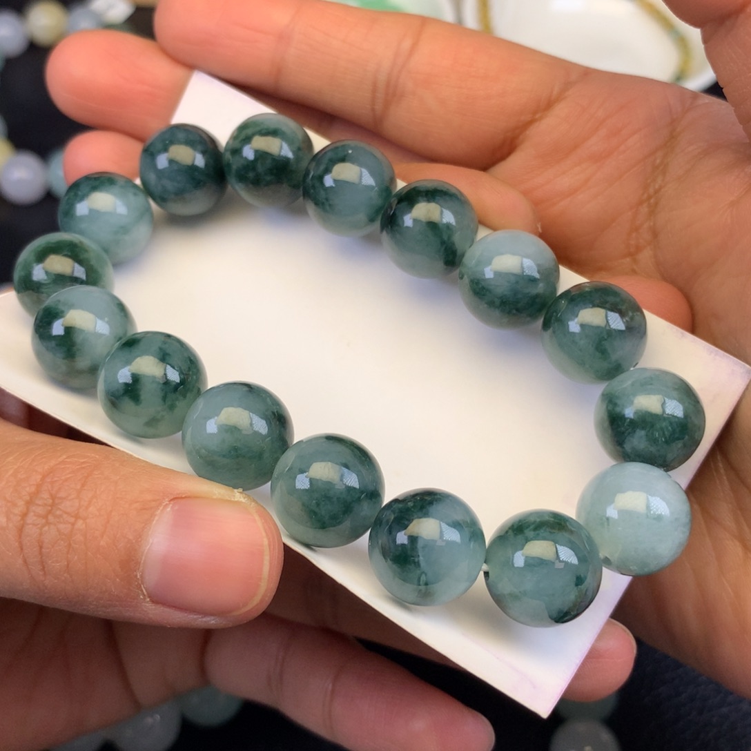 立***9翡翠未镶嵌颈饰天然缅甸翡翠A货卡12.9