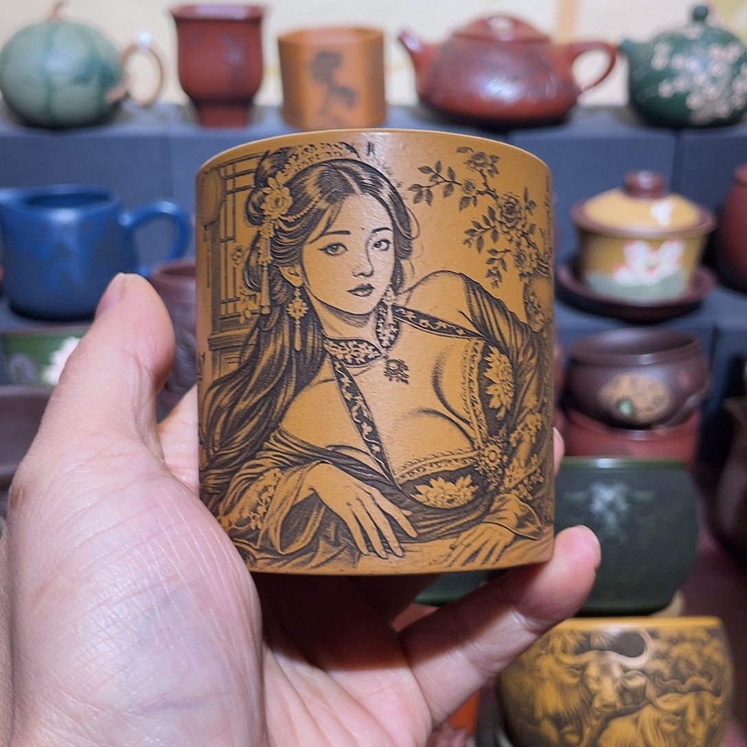 原矿紫砂手工主人杯