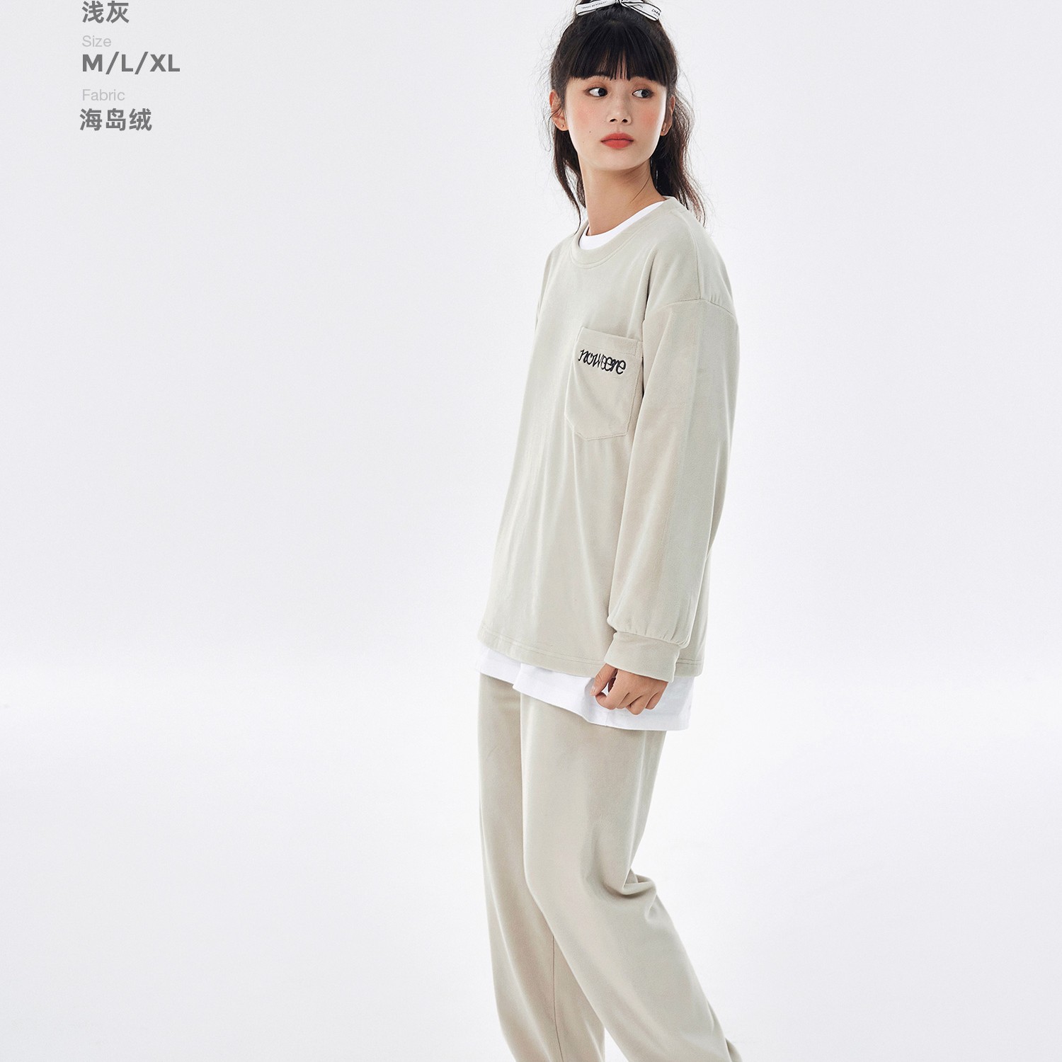 亲嘴猫女士情侣加厚海岛绒睡衣冬季厚款家居服秋冬保暖舒适套装