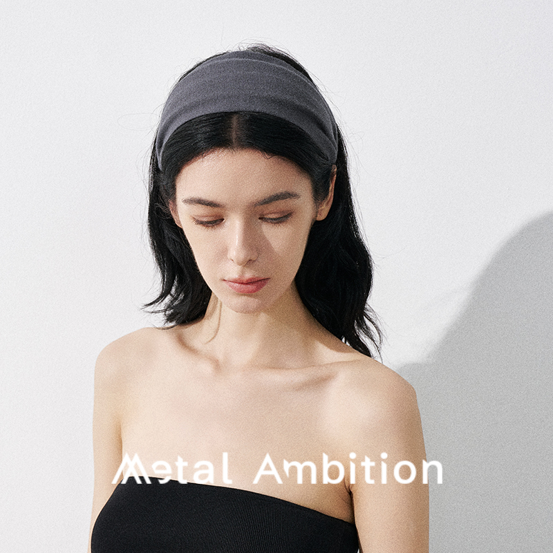 金属野心棉麻高颅顶宽边发箍女2025新款高级感发饰高级感头饰短发