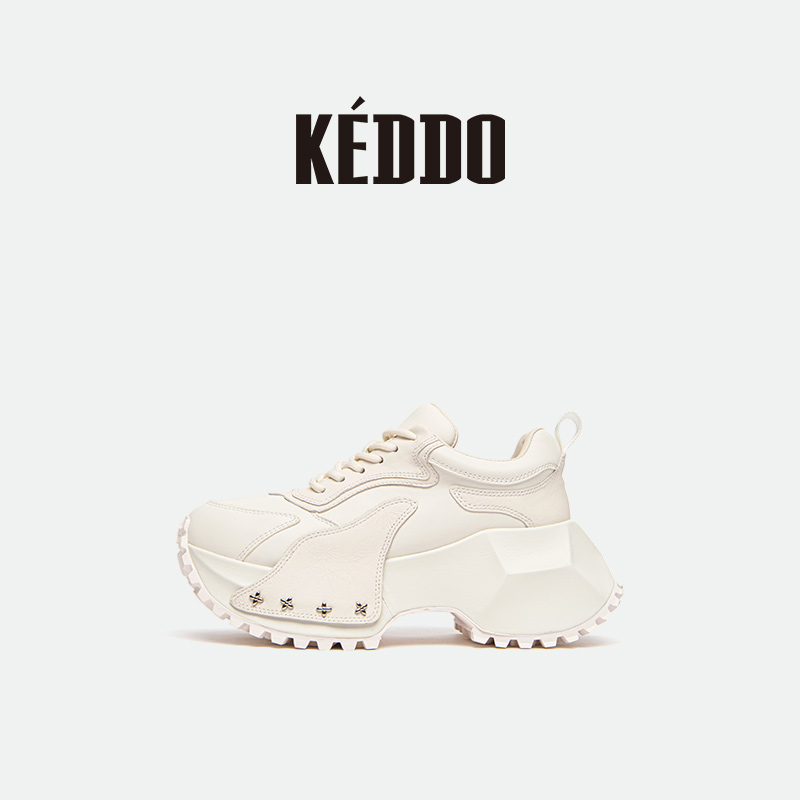 KEDDO“来自公元前”厚底铆钉老爹鞋增高时尚百搭女鞋秋新款休闲鞋