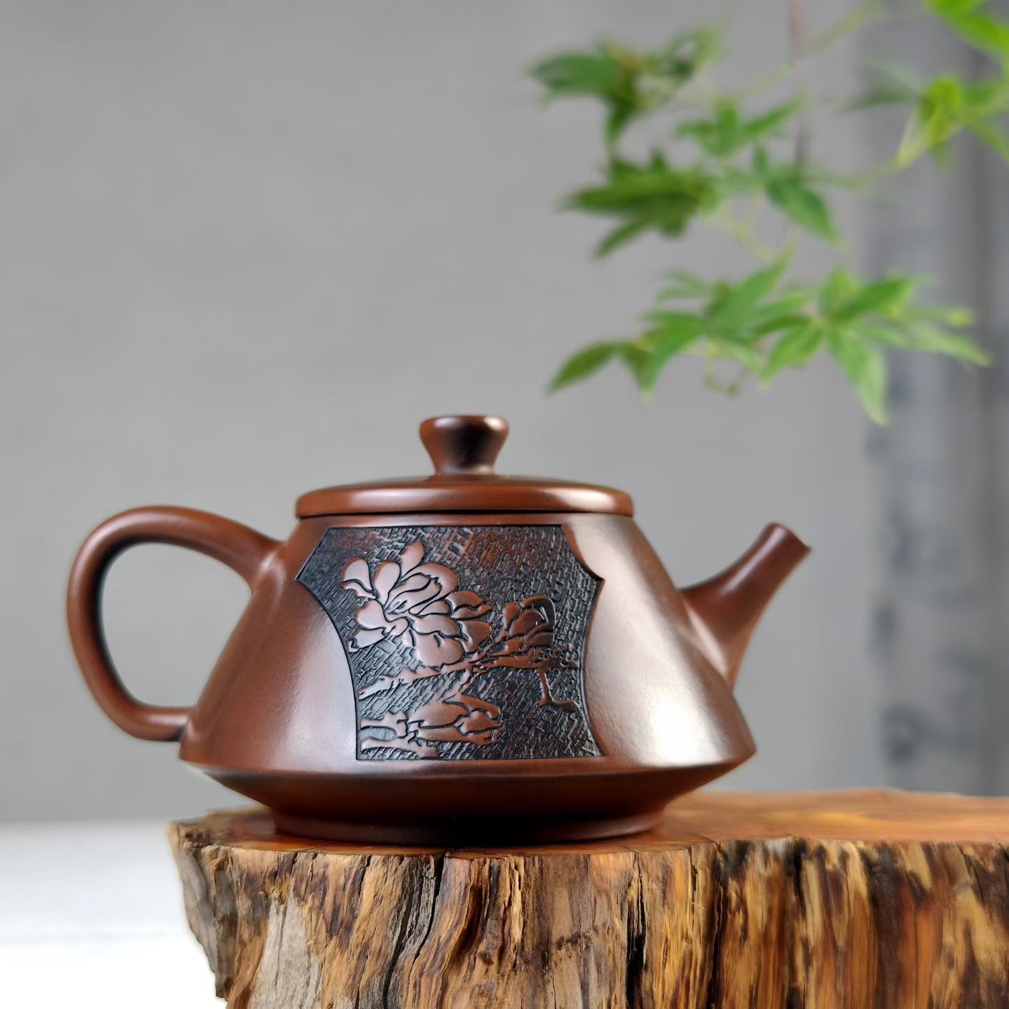 云南紫陶山茶花石瓢壶球孔容量200cc家用泡茶器茶具