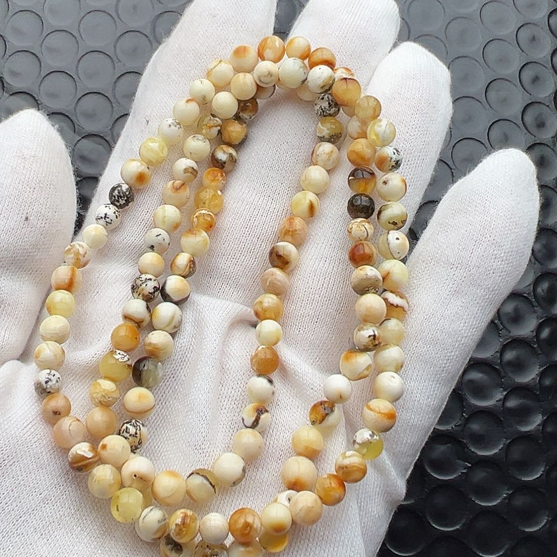 未镶嵌琥珀裸石长链5