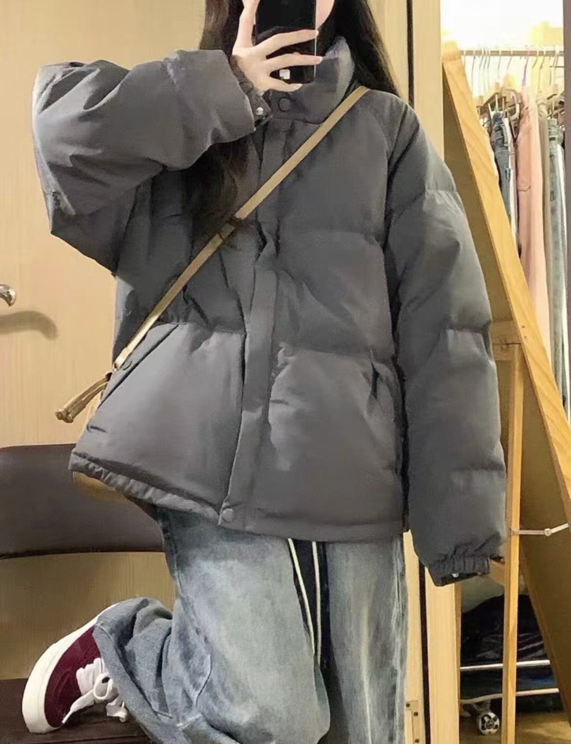 1901-1910秋冬厚外套 颗粒 棉服 大衣 