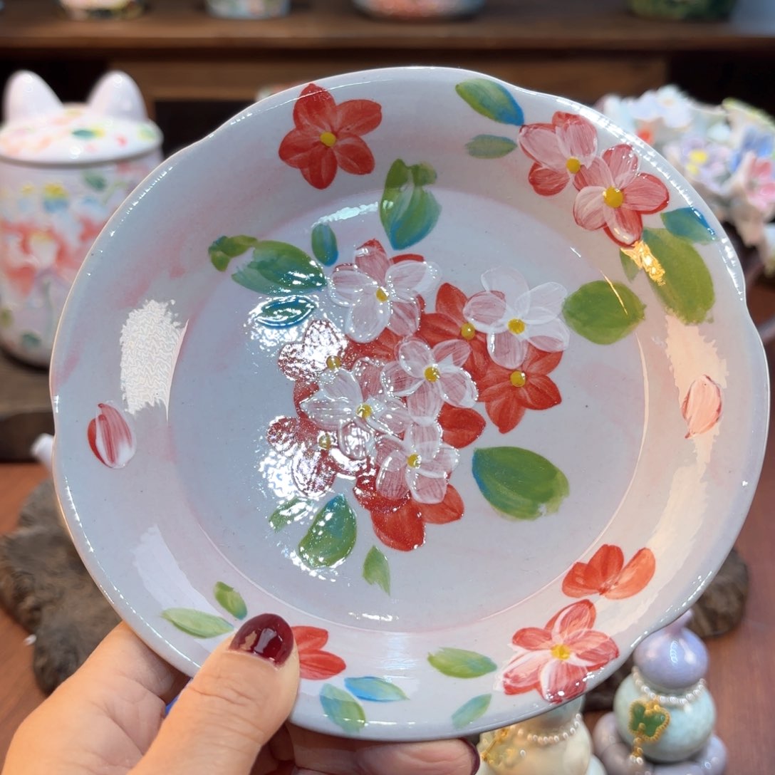 瓷片景德镇手绘高温釉下彩陶瓷茶具