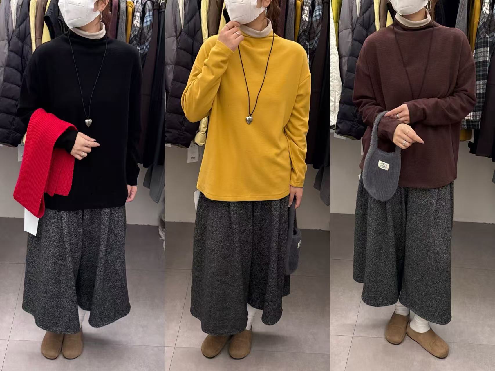 韩系宽松百搭显瘦内搭加绒上衣