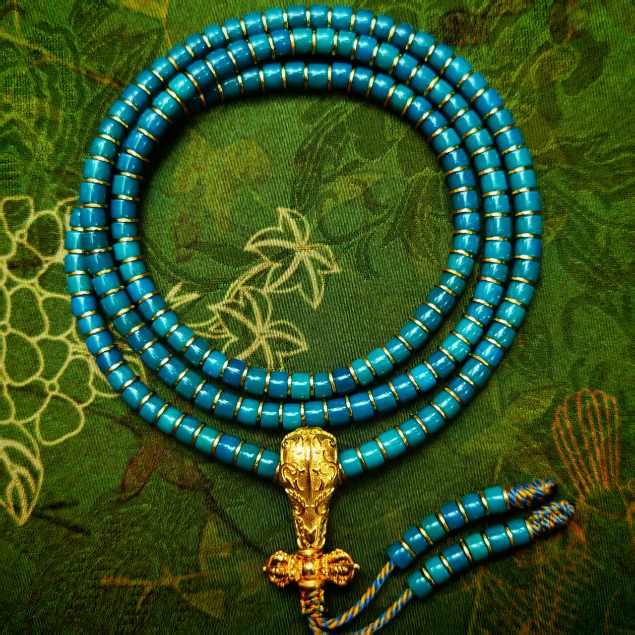 【珺笙珠宝】极光·莫兰迪玉化绿松石18K直切项链 S328882104461001