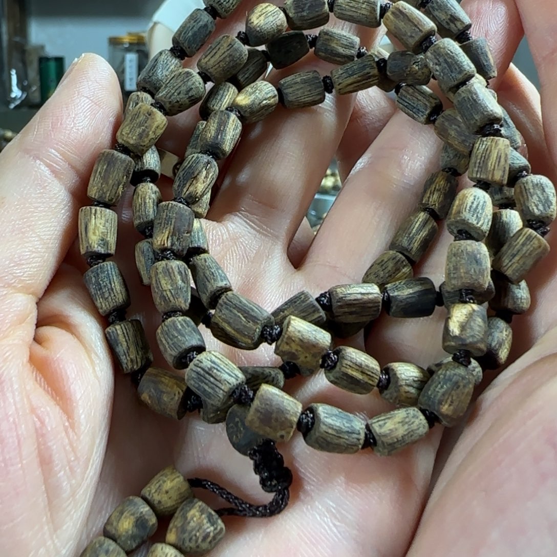 手串沉香绿奇楠沉香沉水树心随型多圈14克多样性