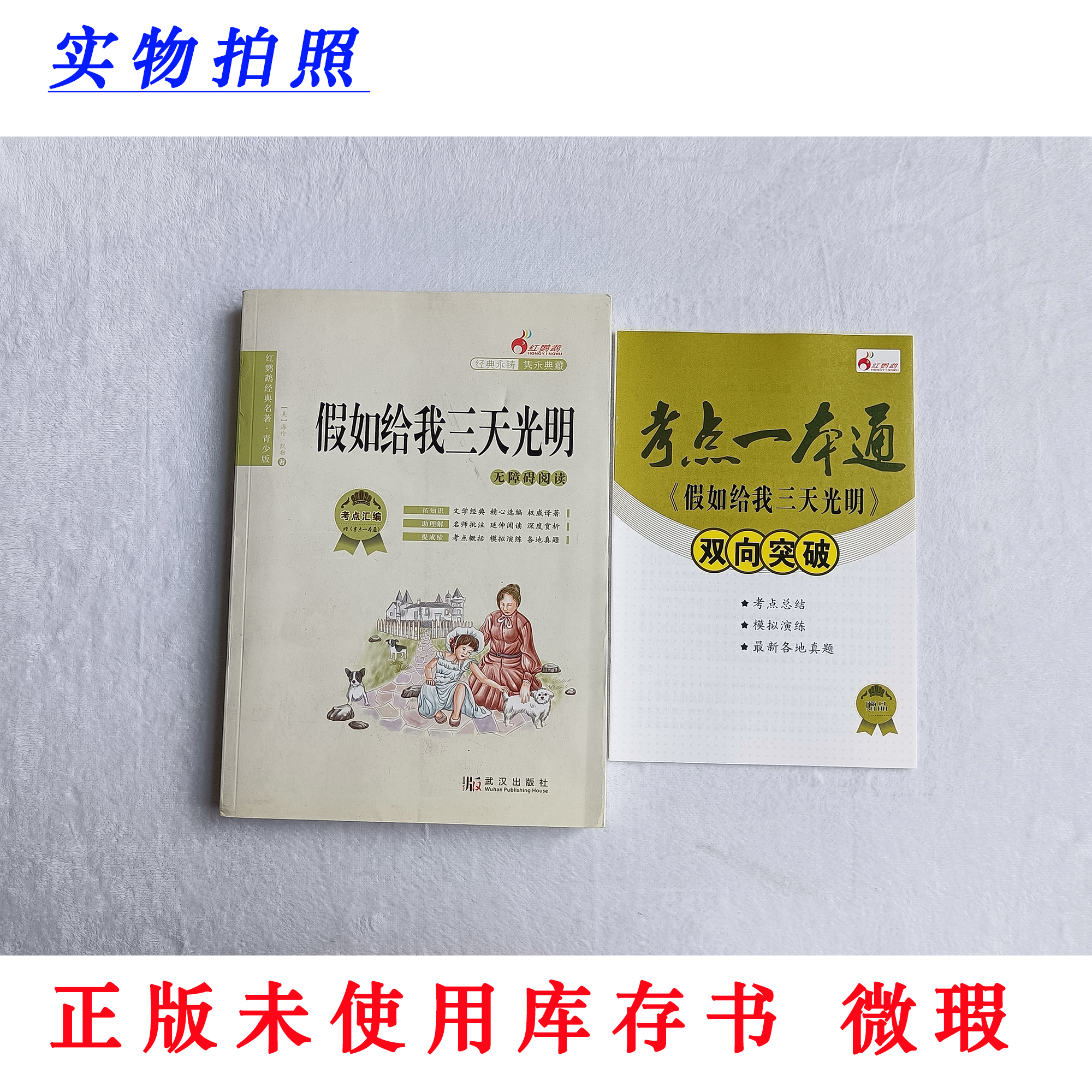 【正版未使用微瑕】假如给我三天光明 红鹦鹉经典青少版无障碍 手册