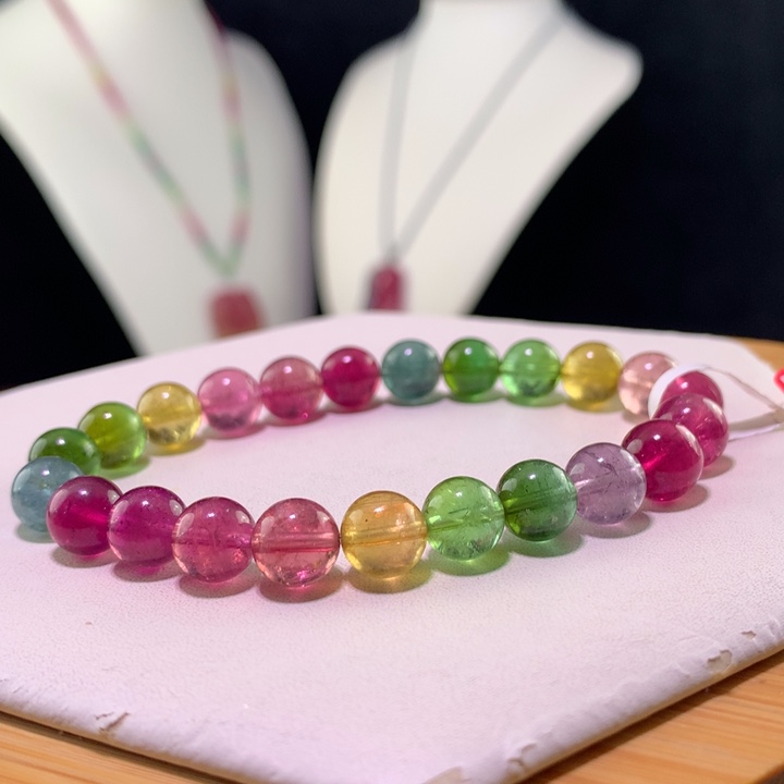 双色碧玺手链未镶嵌