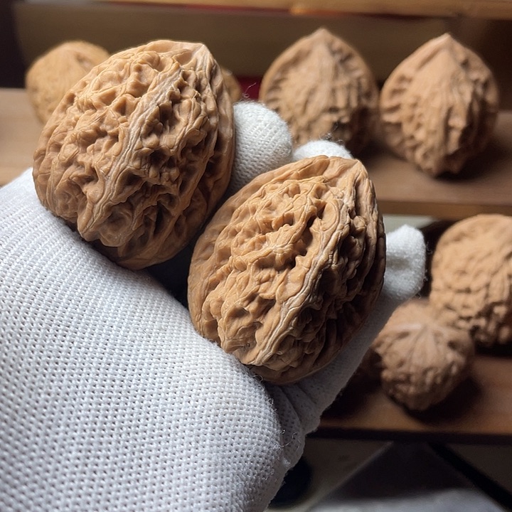 吊坠文玩核桃红锦鲤狮子头41