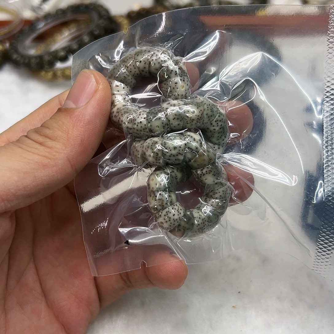 星月菩提手串54卓越糯冰石玉星月菩提单圈猪大肠10