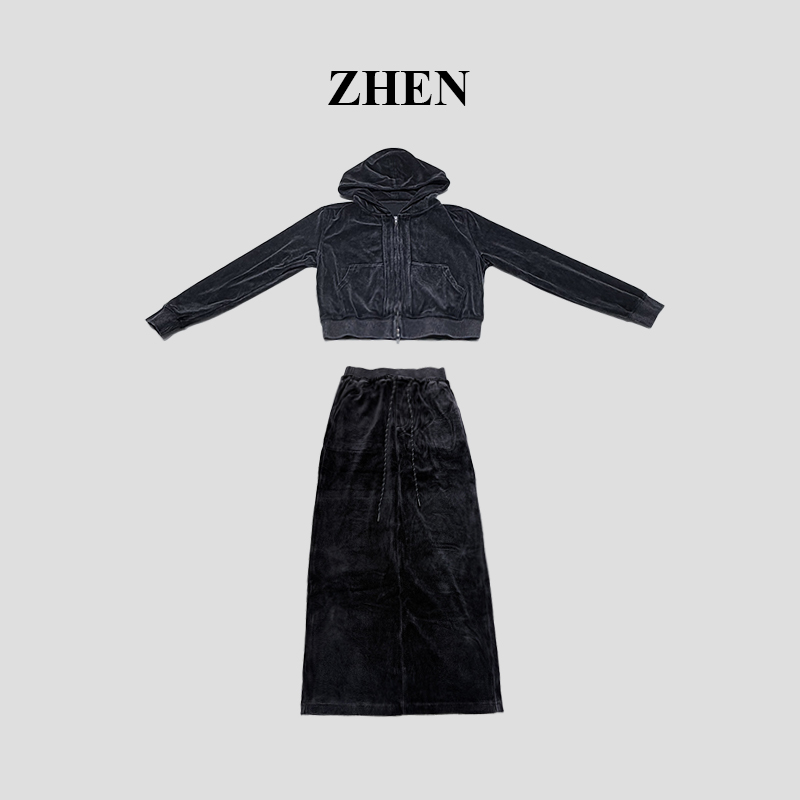 【ZHEN】25K02113 2025新款时尚气质修身显瘦设计师款时尚套装女