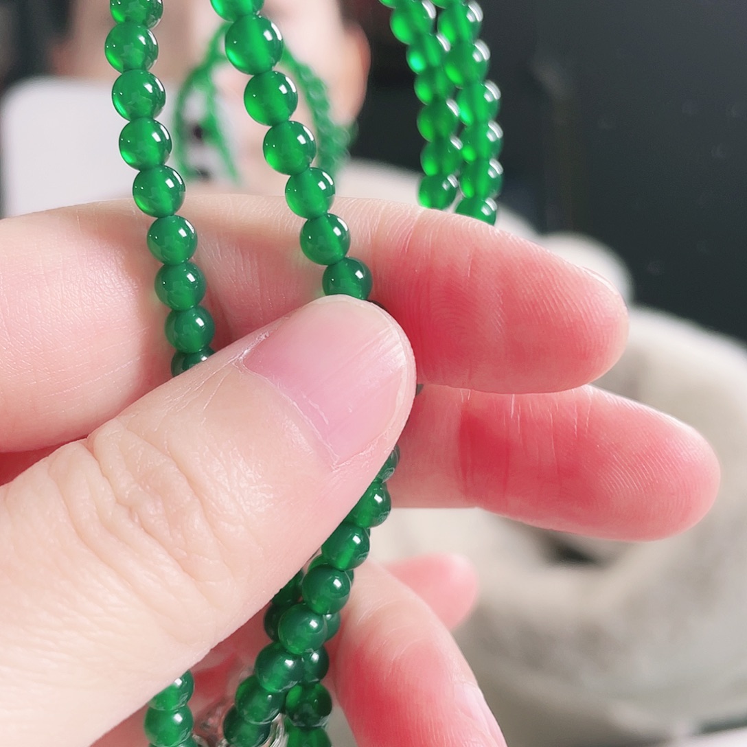 玛瑙/玉髓合金颈饰4毫米60长度